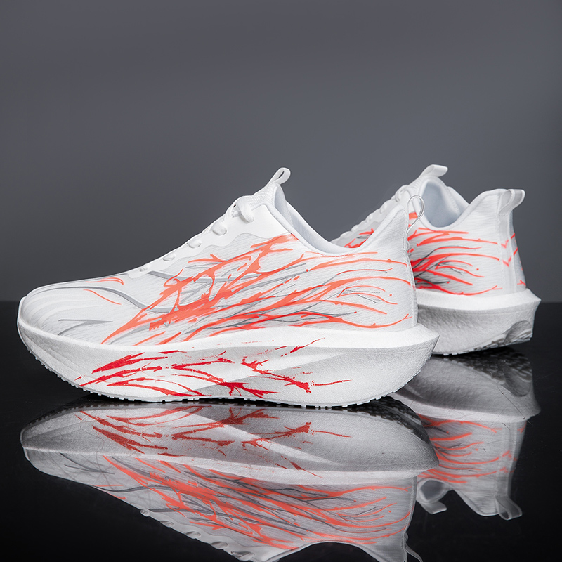 Running Shoe Carbon - 男性用ランニングシューズ カーボンボード マラソン専用 スポーツ 通気性 軽量