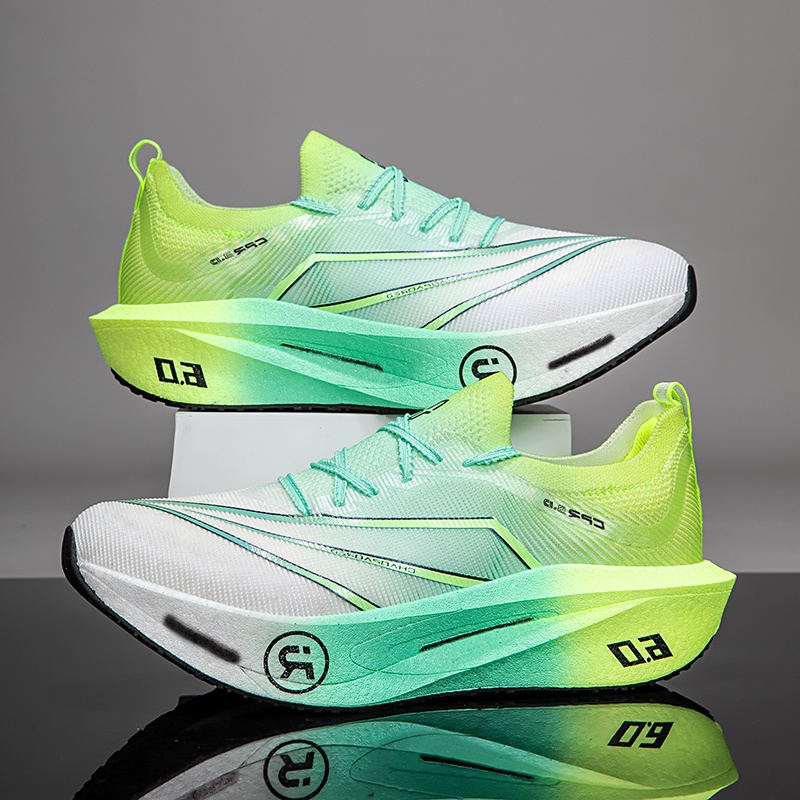 Running Shoe Carbon - ランニングシューズ男性カーボンボードマラソンスニーカー超軽量通気性滑り止め耐摩耗性フィットネスアウトドアスポーツ女性用