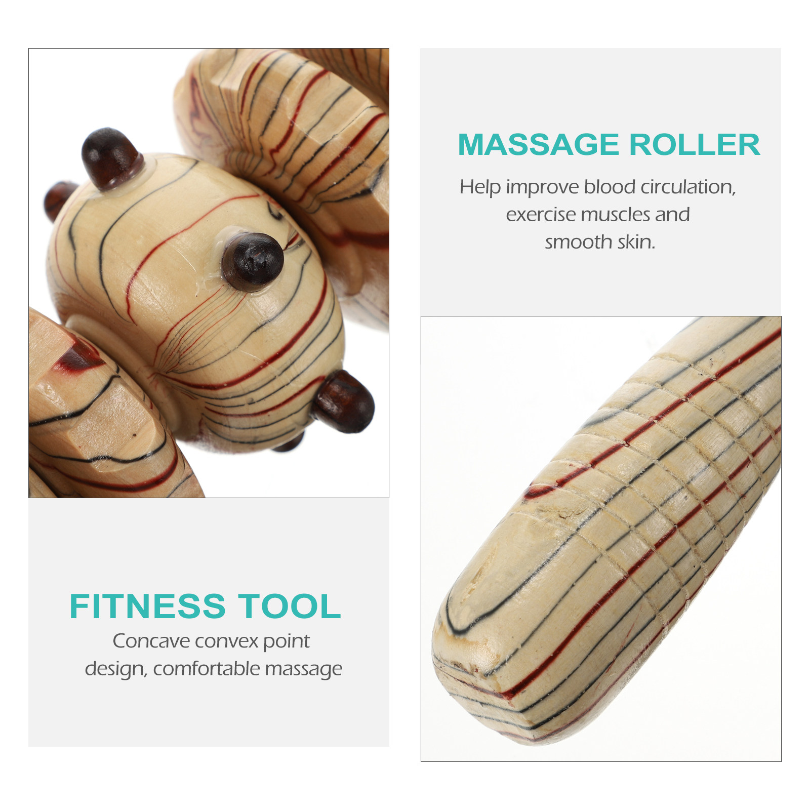 1 個木製ローラー腹部マッサージ器ベリーマッサージ器全身マッ - Muscle Roller Stick のレビューと価格