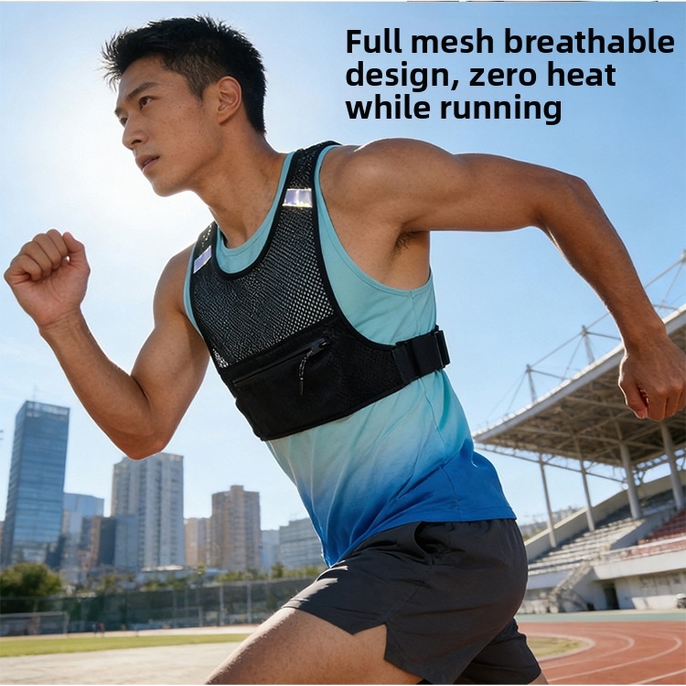 /ランニング/ベスト/ウエストパック通気性メッシュ反射調整可 - Running Gear For Marathon のレビューと価格
